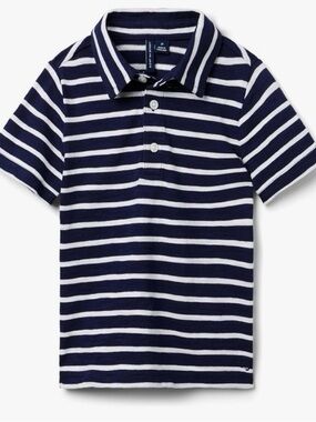 NWT- Janie and Jack Boys' Slub Striped Polo (Size 10)